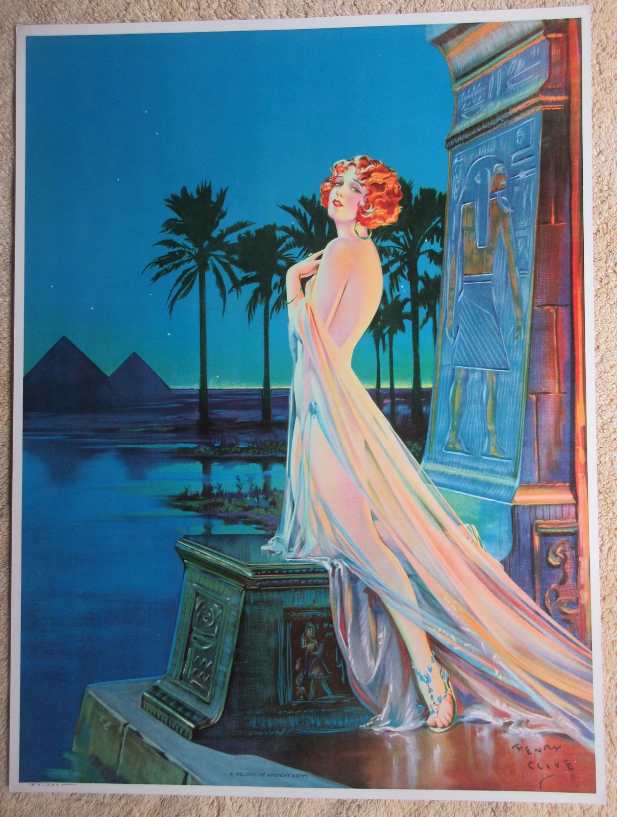 ORIGINAL 1930's ART DECO CALENDAR LITHO ORIGINAL 1930's ART DECO CALENDAR LITHO