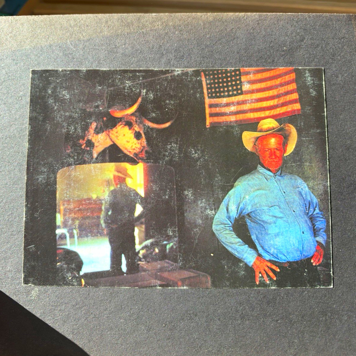 William C. Henes Signed Color 8x10 Mounted/Matted Cowboy Flag Photo William C. Henes Signed Color 8x10 Mounted/Matted Cowboy Flag Photo