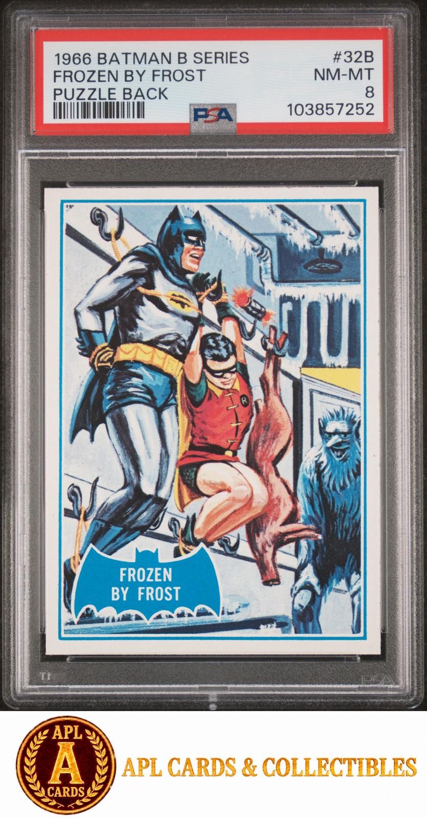 1966 Batman B Series Frozen By Frost #32B Puzzle Back PSA 8 1966 Batman B Series Frozen By Frost #32B Puzzle Back PSA 8