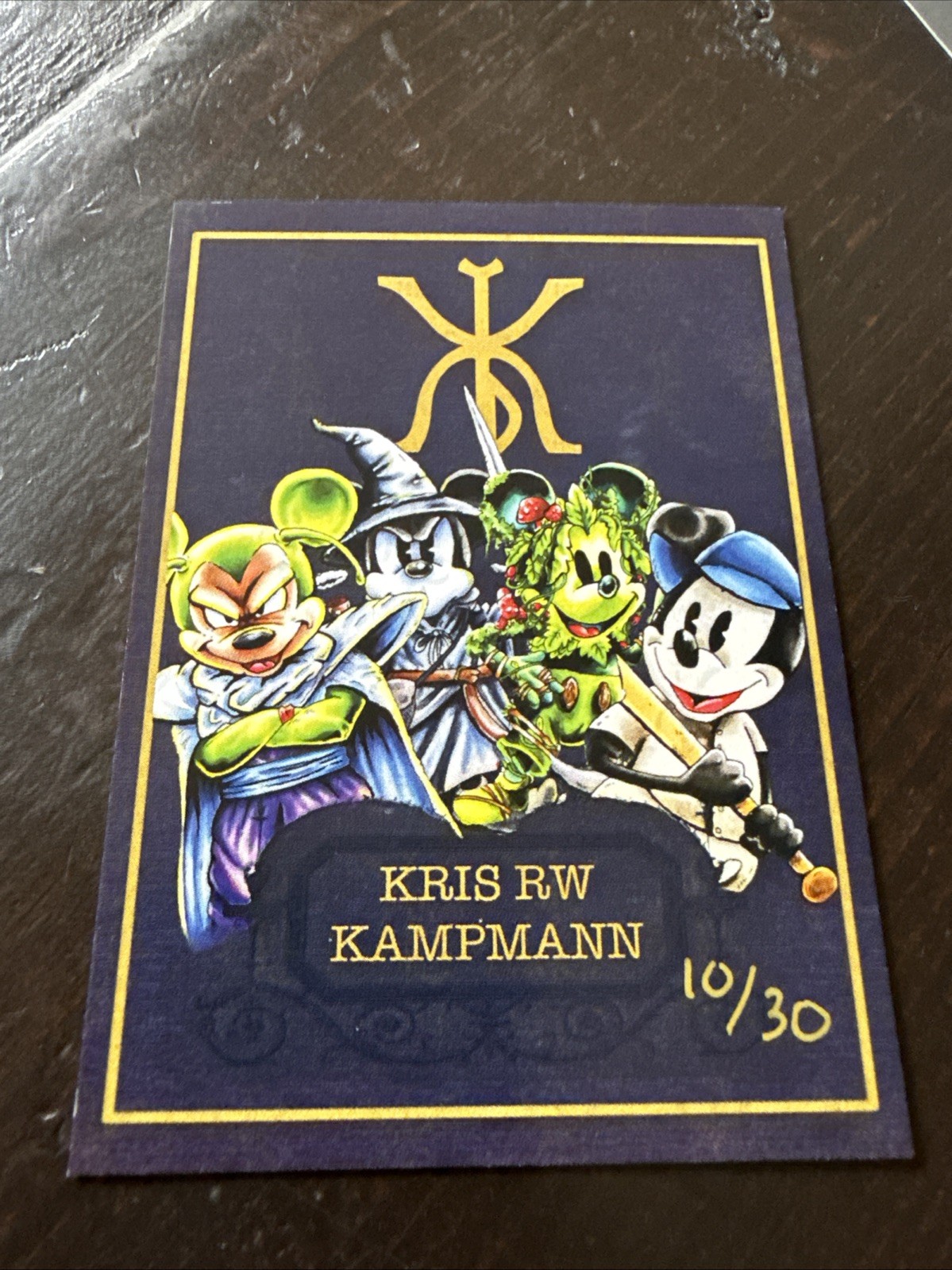 Kickstradomis Mousterpiece Kris Kampman 10/30 Autographed Trading Card