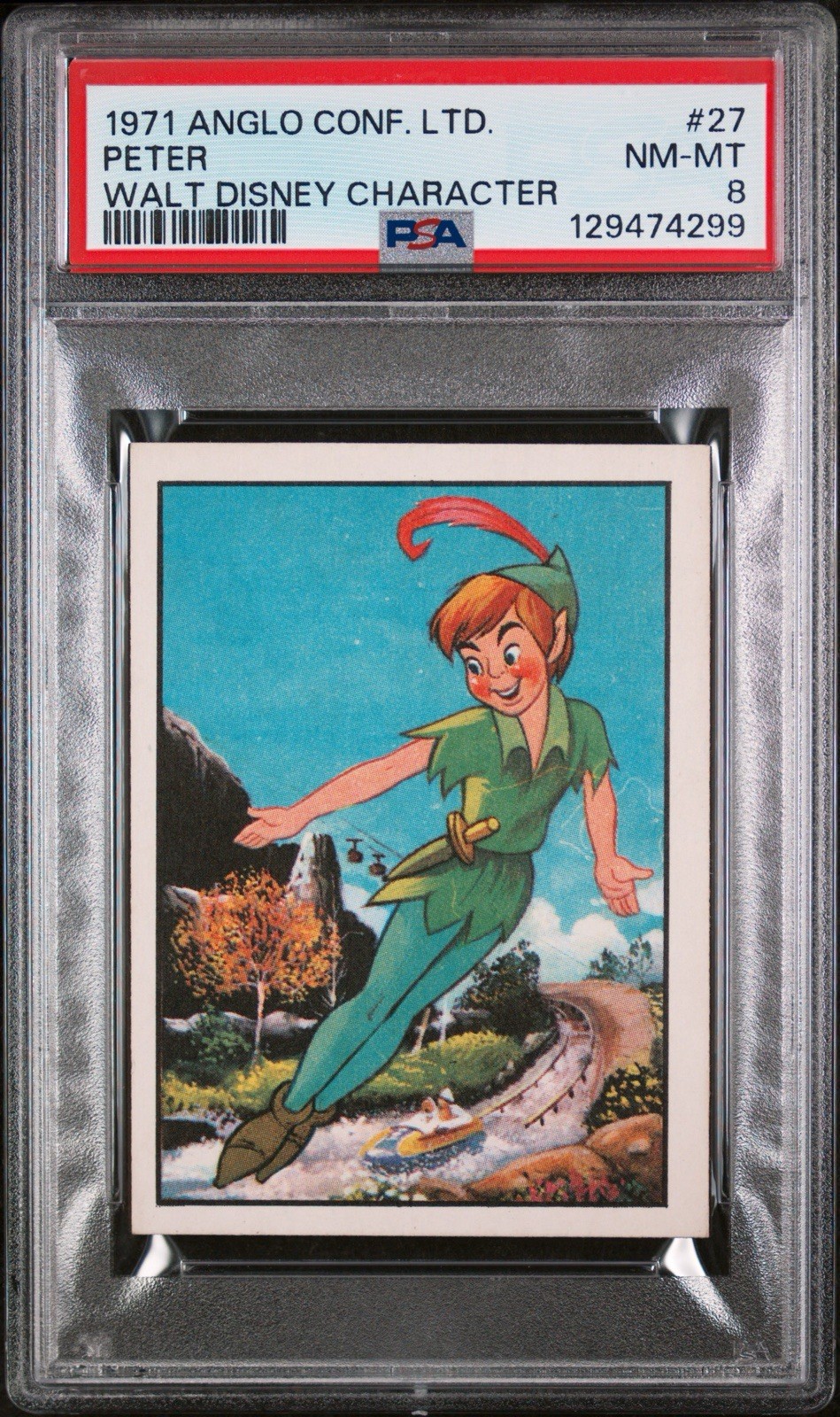 1971 Anglo Disney #27 Walt Disney Peter Pan & The Pirates PSA 8 NM-MINT RARE