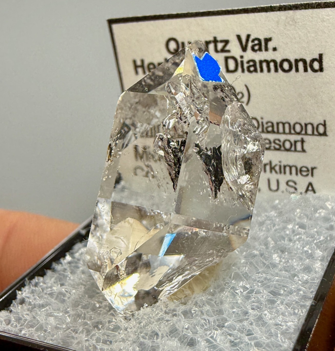 8.63 g Enhydro Herkimer Diamond Gem w/ Moving Gas Bubble, A-Grade Clarity 8.63 g Enhydro Herkimer Diamond Gem w/ Moving Gas Bubble, A-Grade Clarity