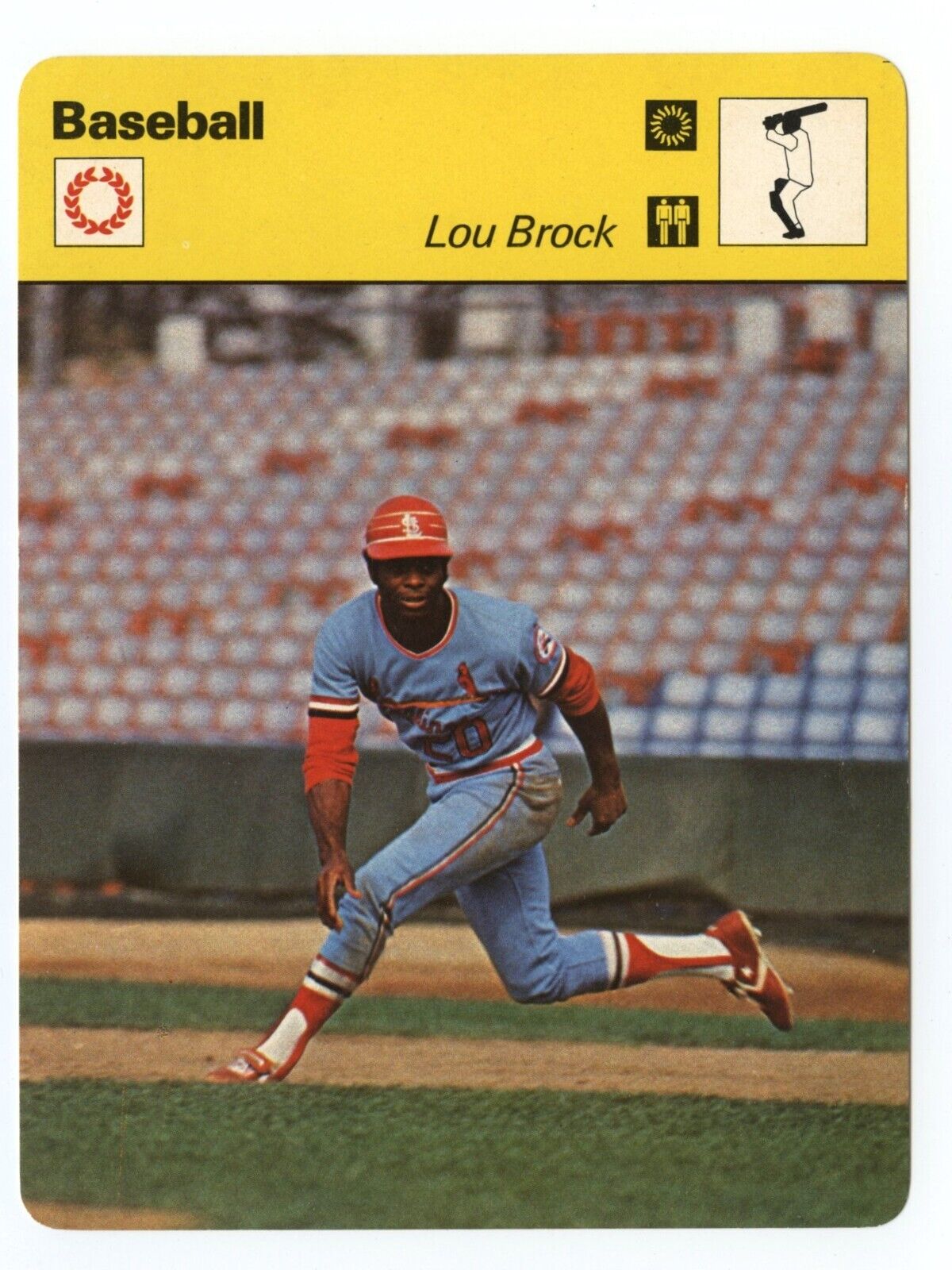 Lou Brock Cardinals - Baseball   Sportscasters Card 