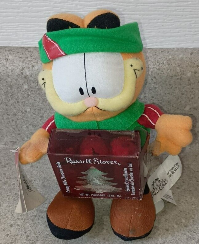 Sweet GARFIELD Plush Elf Doll Russell Stover Chocolate Box Suction Cup Sweet GARFIELD Plush Elf Doll Russell Stover Chocolate Box Suction Cup