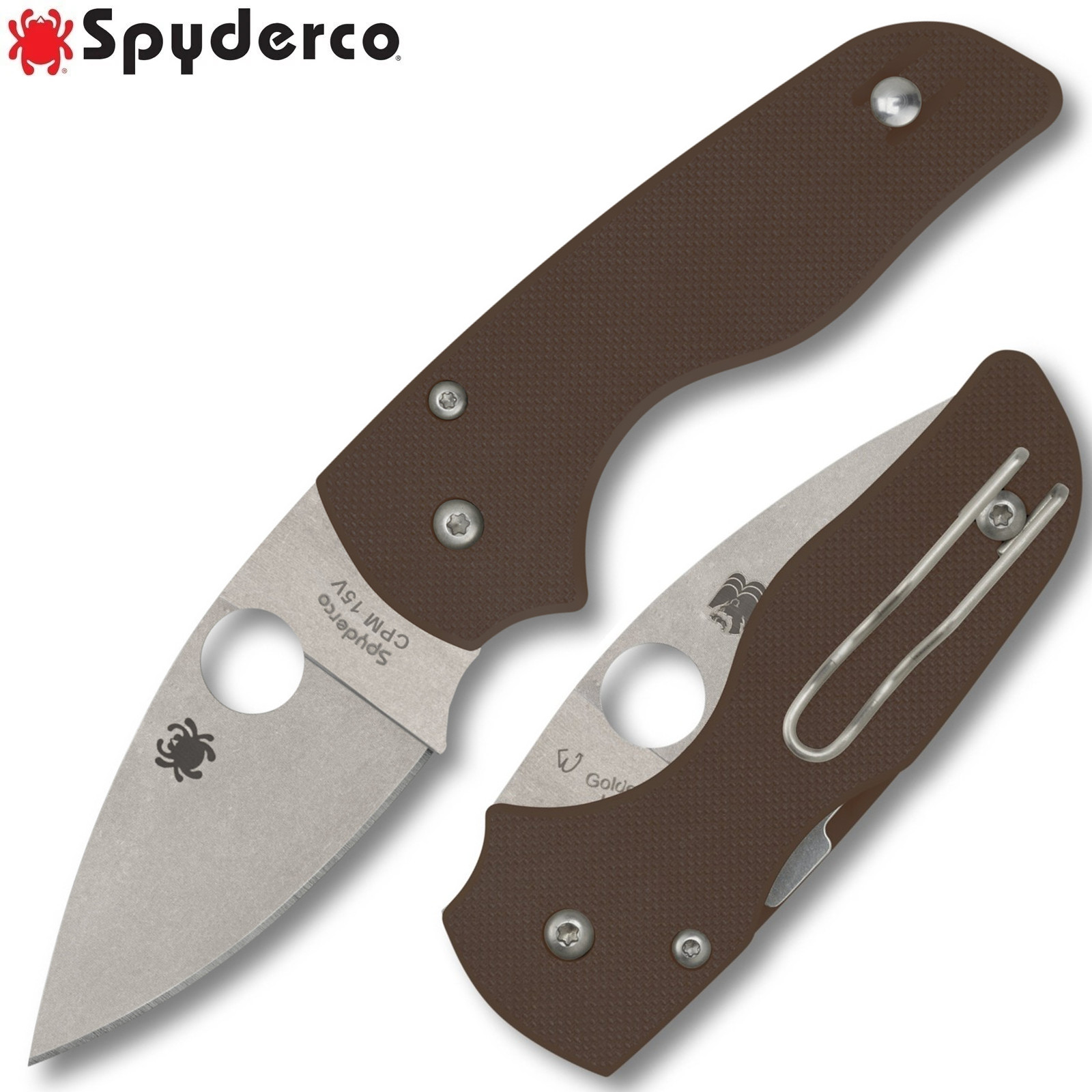 Spyderco Lil' Native Sprint Run CPM-15V Blade Brown G10 Handles C230GPBN15V Spyderco Lil' Native Sprint Run CPM-15V Blade Brown G10 Handles C230GPBN15V