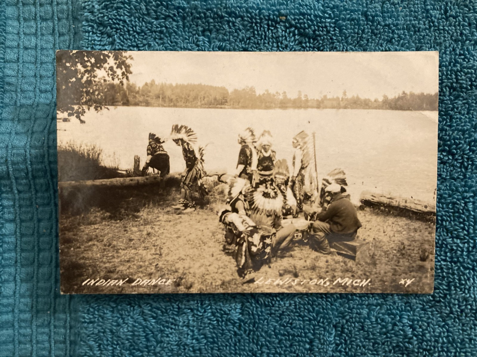 RPPC Indian Dance Lewiston Michigan Unposted c1940 RPPC Indian Dance Lewiston Michigan Unposted c1940