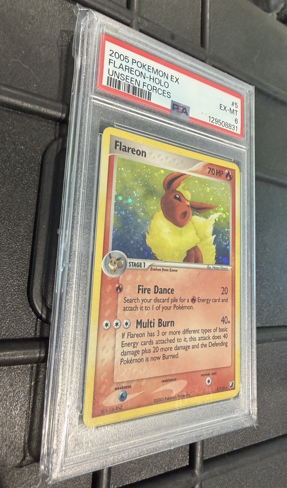 Pokémon FLAREON Unseen Forces Holo #5/115 PSA 6 129508831 🌀BUT (BOOTY) SWIRL 🌀