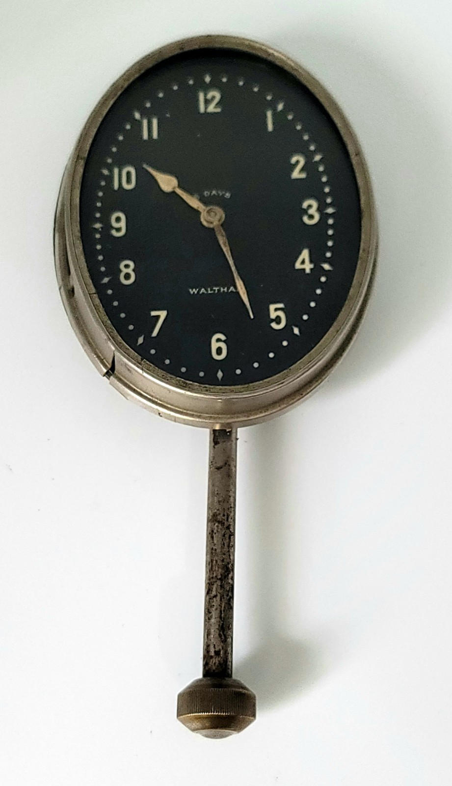 Vintage Antique Waltham 8 Day Automobile Car Clock Dash Mount C.1927 - SB9