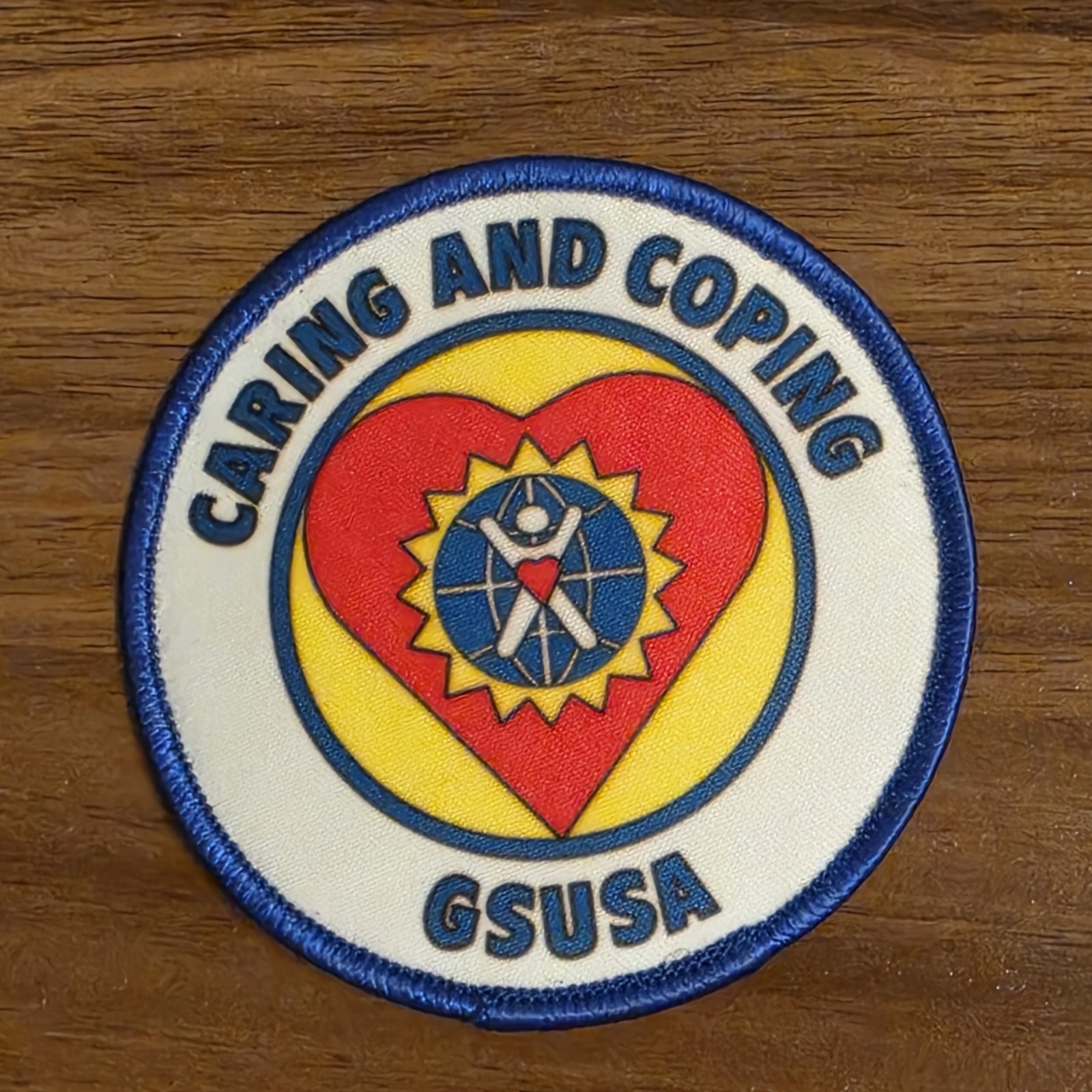 Vtg 1990s 2000s Y2K Girl Scouts Caring & Coping Activity Leader Fun Patch USED Vtg 1990s 2000s Y2K Girl Scouts Caring & Coping Activity Leader Fun Patch USED