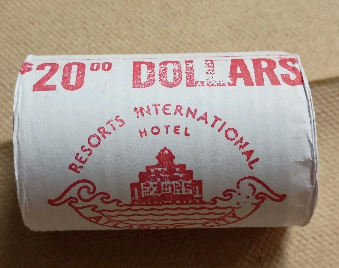 Vtg Rare Resorts International Hotel Atlantic City Eisenhower Dollars 1 Roll $20 Vtg Rare Resorts International Hotel Atlantic City Eisenhower Dollars 1 Roll $20