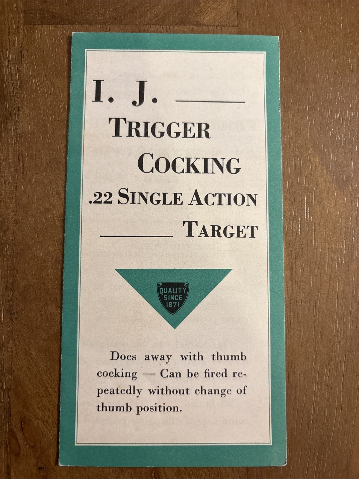 Iver Johnson IJ 36-T Champion Trigger Cocking 22 Flier Flyer RARE Target Factory Iver Johnson IJ 36-T Champion Trigger Cocking 22 Flier Flyer RARE Target Factory