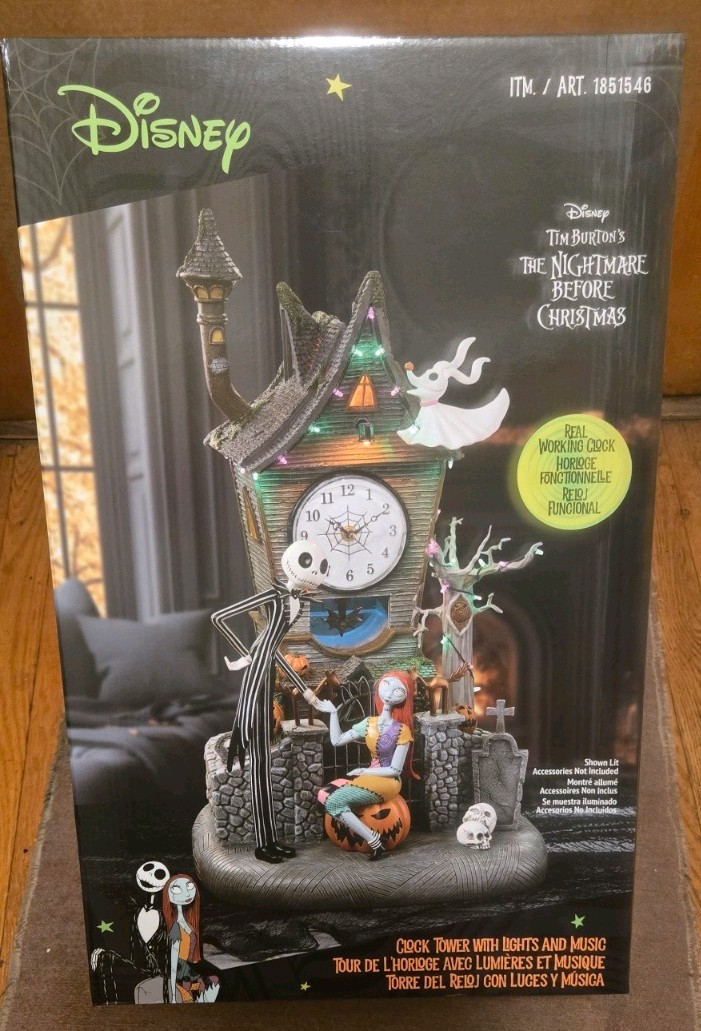 Disney The Nightmare Before Christmas Clock Tower with Lights