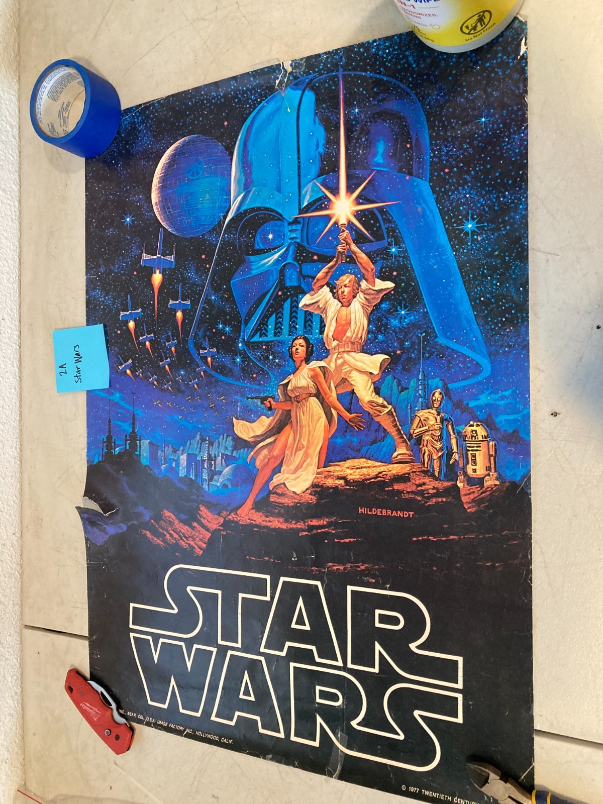 Original 1977 Star Wars: A New Hope Poster – Hildebrandt Brothers Rare Original Original 1977 Star Wars: A New Hope Poster – Hildebrandt Brothers Rare Original