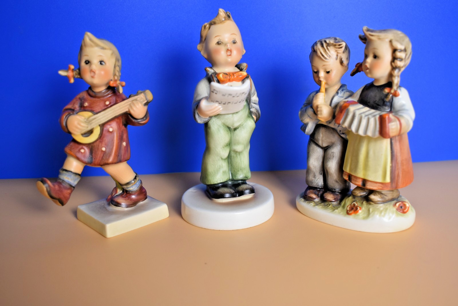 Goebel Hummel Musical Trio #86 Happiness,#218 2/0 Birthday Seranade,#135 Soloist