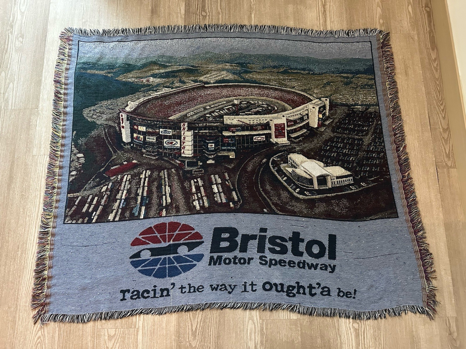 Vintage Bristol Motor Speedway Throw Blanket Racing Nascar Vintage Bristol Motor Speedway Throw Blanket Racing Nascar