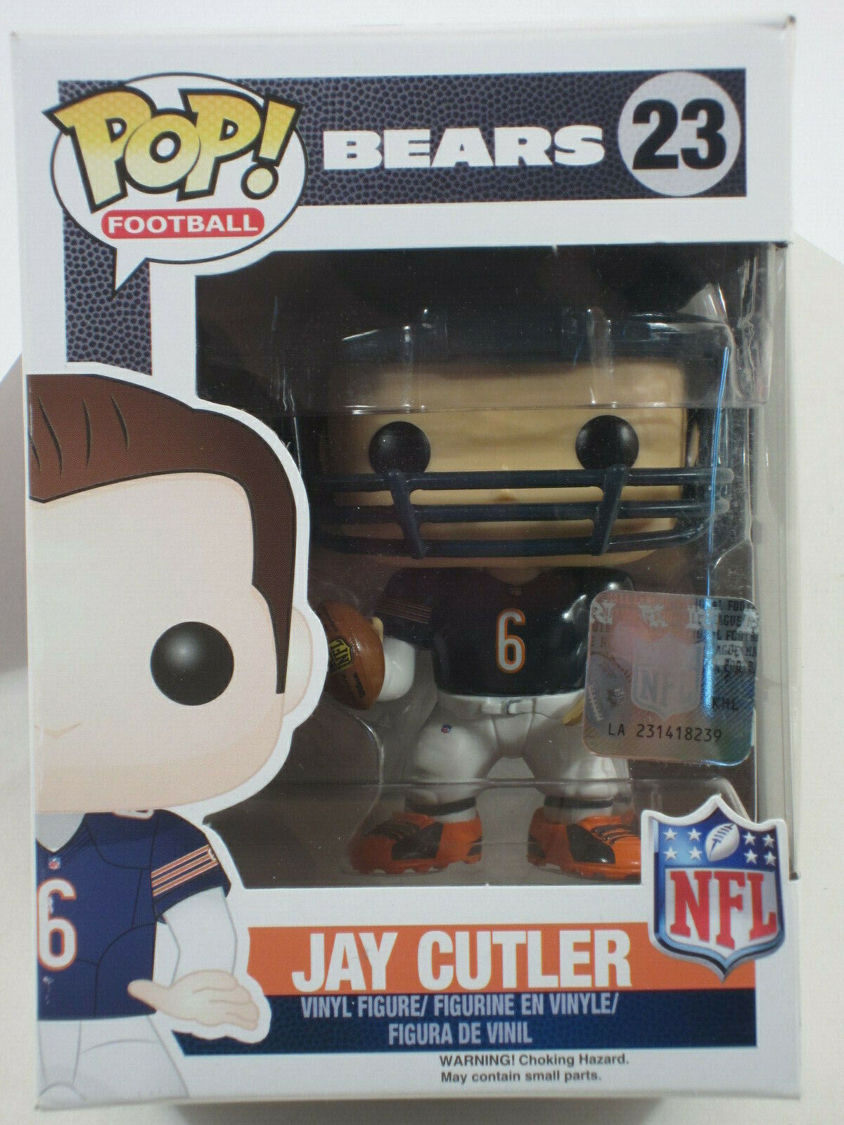 *Shelf Worn Box* Funko Pop JAY CUTLER Football NFL Chicago Bears #23