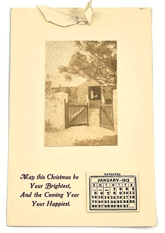 Hamilton Hotel Bermuda c1912 Advertising Trade Card Calendar Annie Edwards 3x5\ Hamilton Hotel Bermuda c1912 Advertising Trade Card Calendar Annie Edwards 3x5\