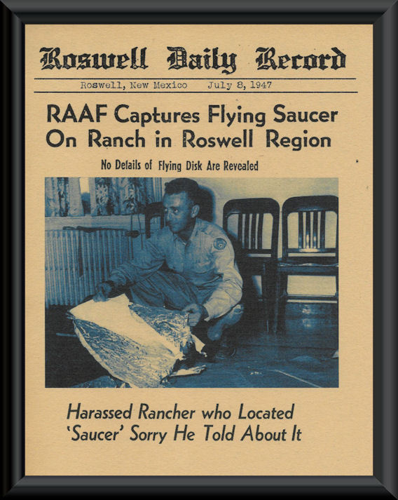 1947 Roswell UFO Crash Fantasy Newspaper Cover Printed On 70 Year Old Paper P022 1947 Roswell UFO Crash Fantasy Newspaper Cover Printed On 70 Year Old Paper P022