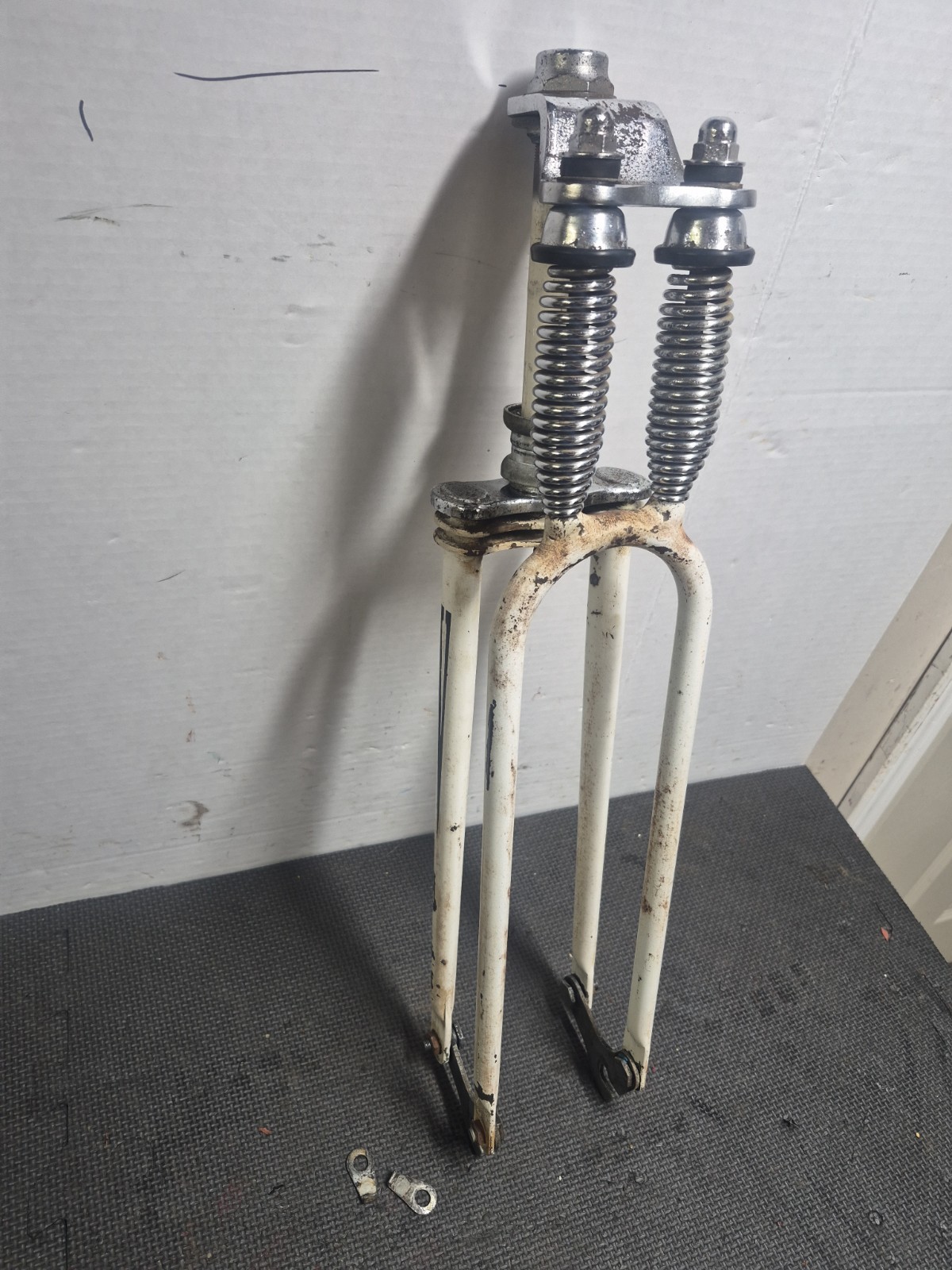 Vintage 1950's Monark Mens Super Deluxe Bicycle Springer Fork Firestone Cruiser Vintage 1950's Monark Mens Super Deluxe Bicycle Springer Fork Firestone Cruiser