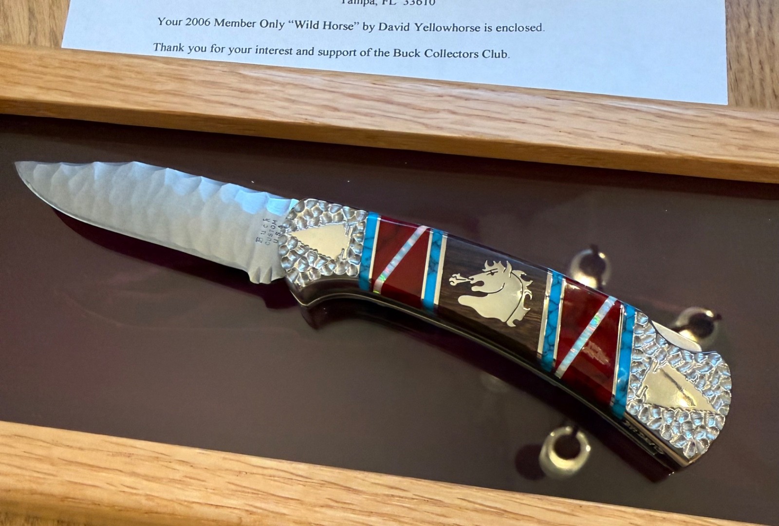 RARE BUCK CLUB DAVID YELLOWHORSE 109 CHIPPED FLINT KNIFE NEVER USED IN BOX TS RARE BUCK CLUB DAVID YELLOWHORSE 109 CHIPPED FLINT KNIFE NEVER USED IN BOX TS