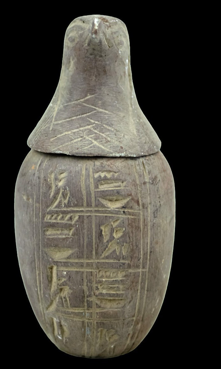 Egyptian Canopic Jar Authentic Ancient Egyptian Antique Statue Artifact Figure Egyptian Canopic Jar Authentic Ancient Egyptian Antique Statue Artifact Figure