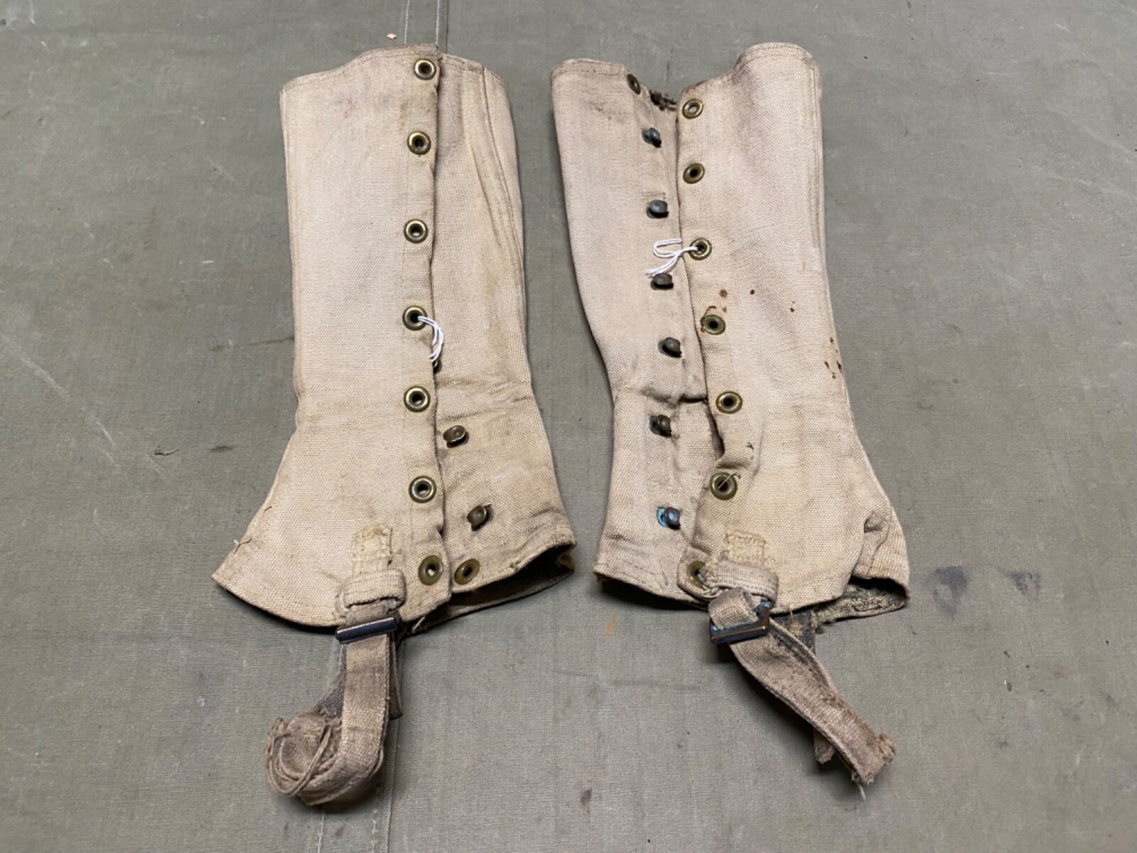 ORIGINAL PRE WWI US ARMY M1907 COMBAT FIELD LEGGINGS-SIZE 1 ORIGINAL PRE WWI US ARMY M1907 COMBAT FIELD LEGGINGS-SIZE 1