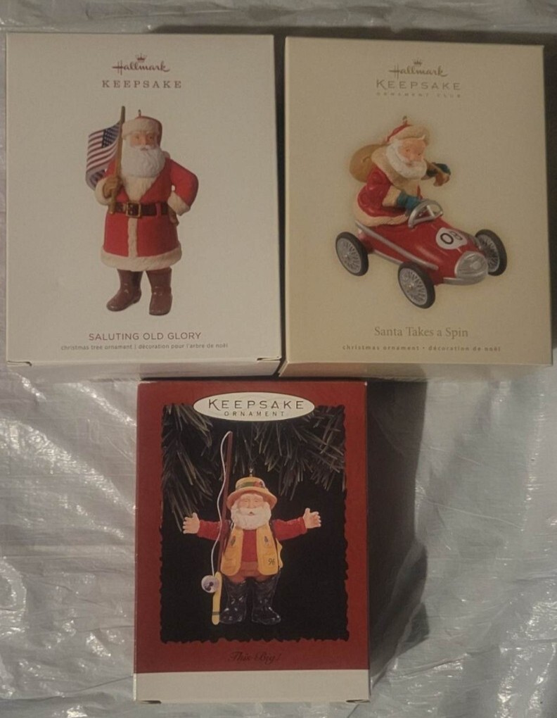 Hallmark Ornaments Lot of 3 Santa Ornaments New Hallmark Ornaments Lot of 3 Santa Ornaments New