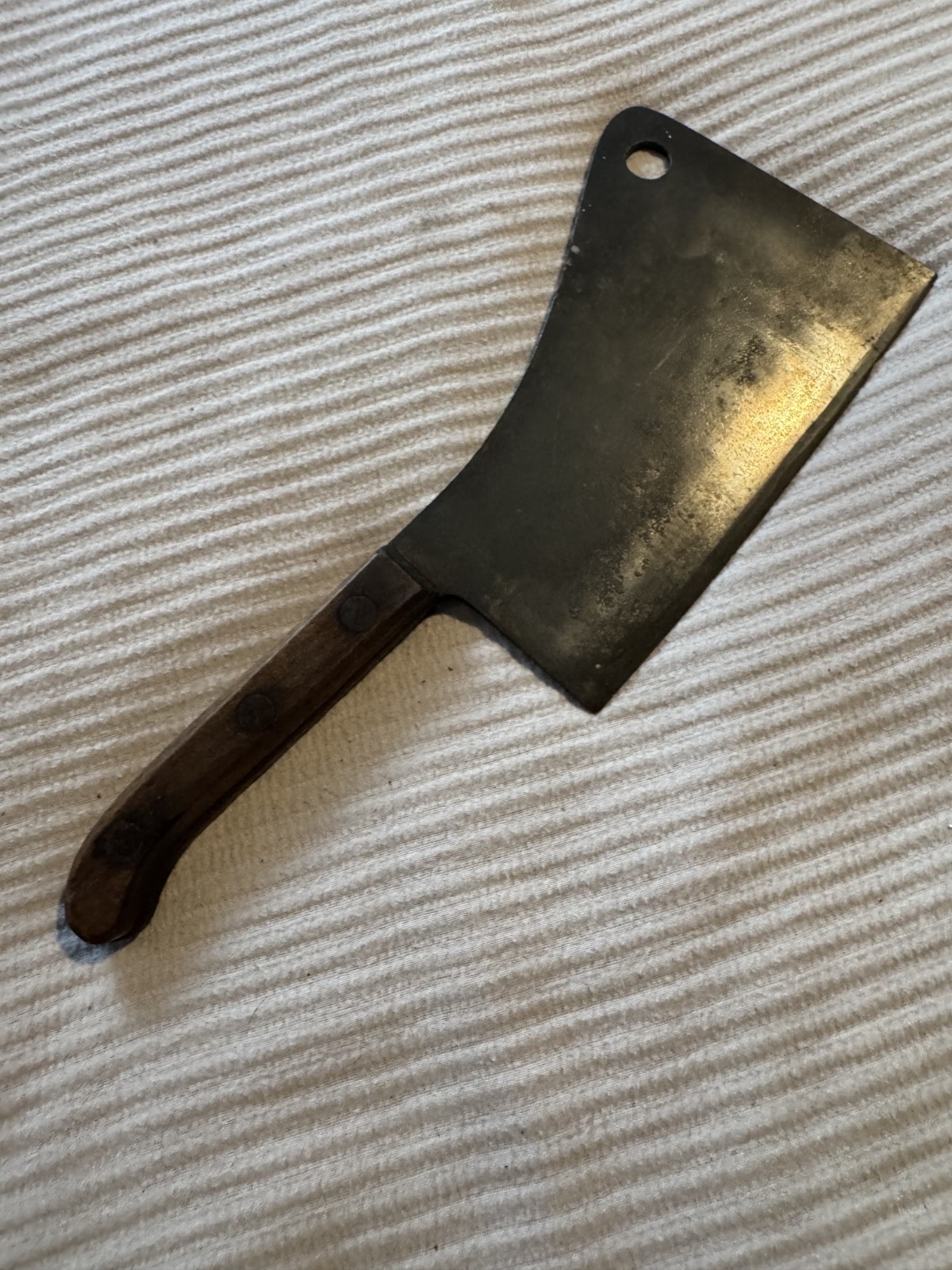 Vintage Unmarked Meat Cleaver Butcher Antique Vintage Unmarked Meat Cleaver Butcher Antique