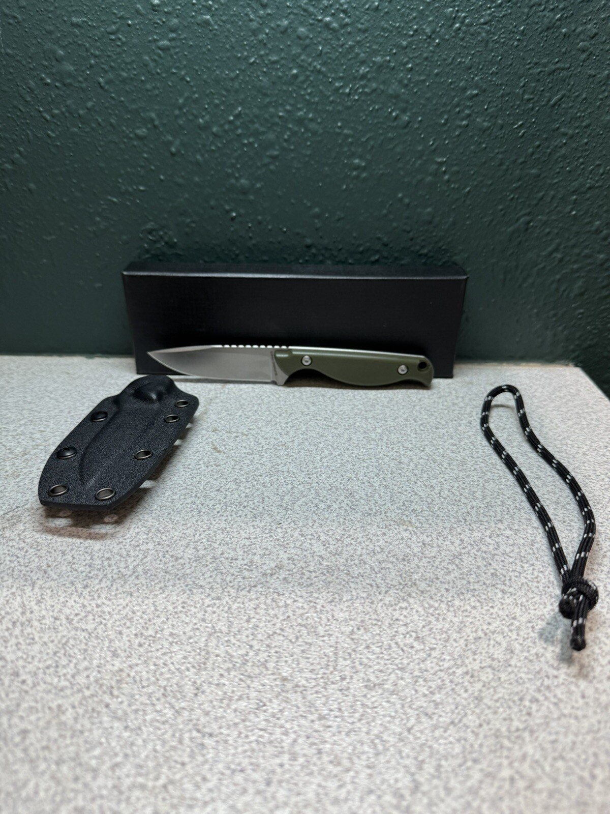 CUSTOM BURNING PINES EDC HUNTNG CAMPING FISHING KNIFE Dark Green 14C28N CUSTOM BURNING PINES EDC HUNTNG CAMPING FISHING KNIFE Dark Green 14C28N
