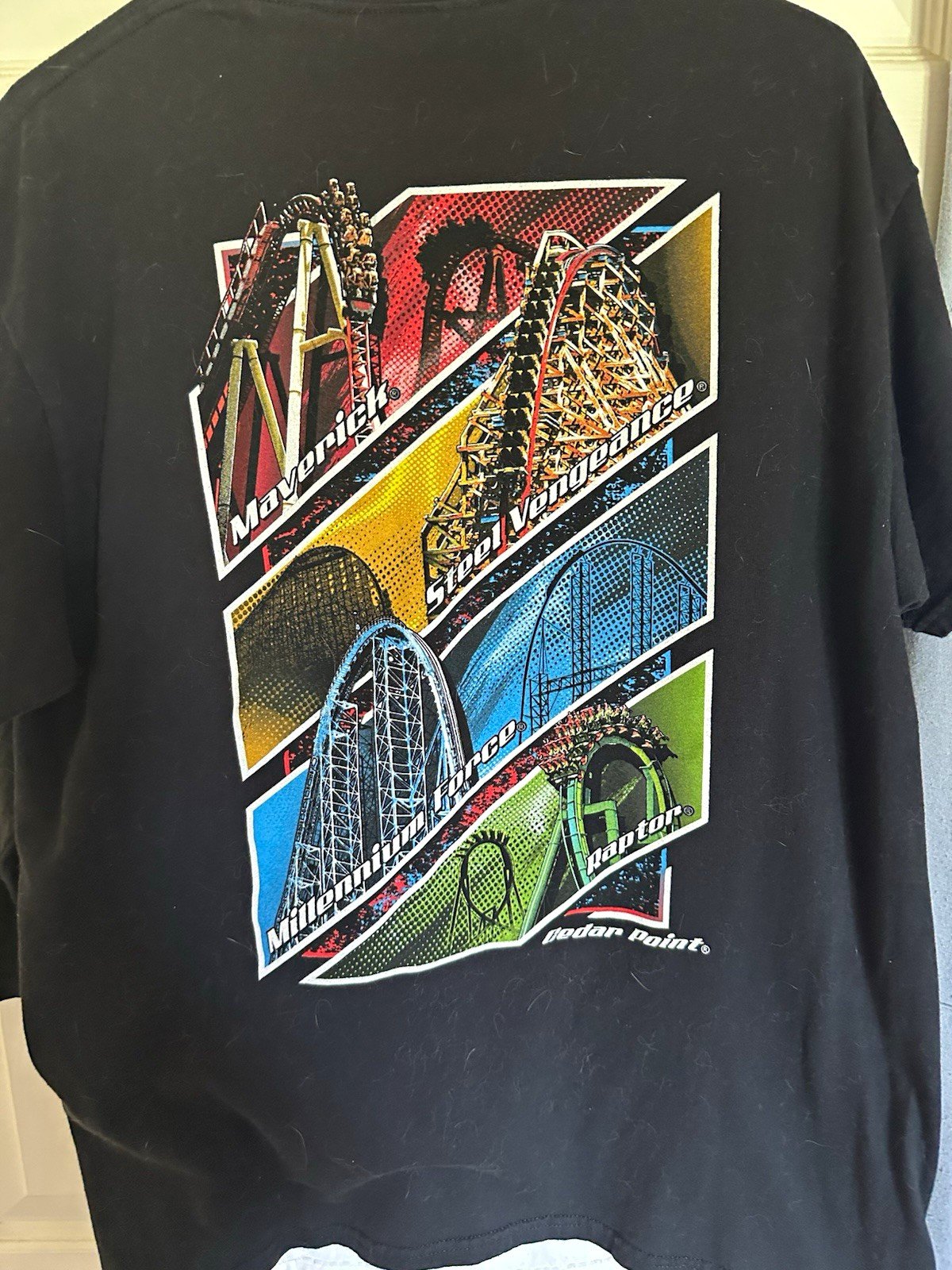 Cedar Point Roller Coasters Graphic T-Shirt Steel Vengeance etc. large Cedar Point Roller Coasters Graphic T-Shirt Steel Vengeance etc. large