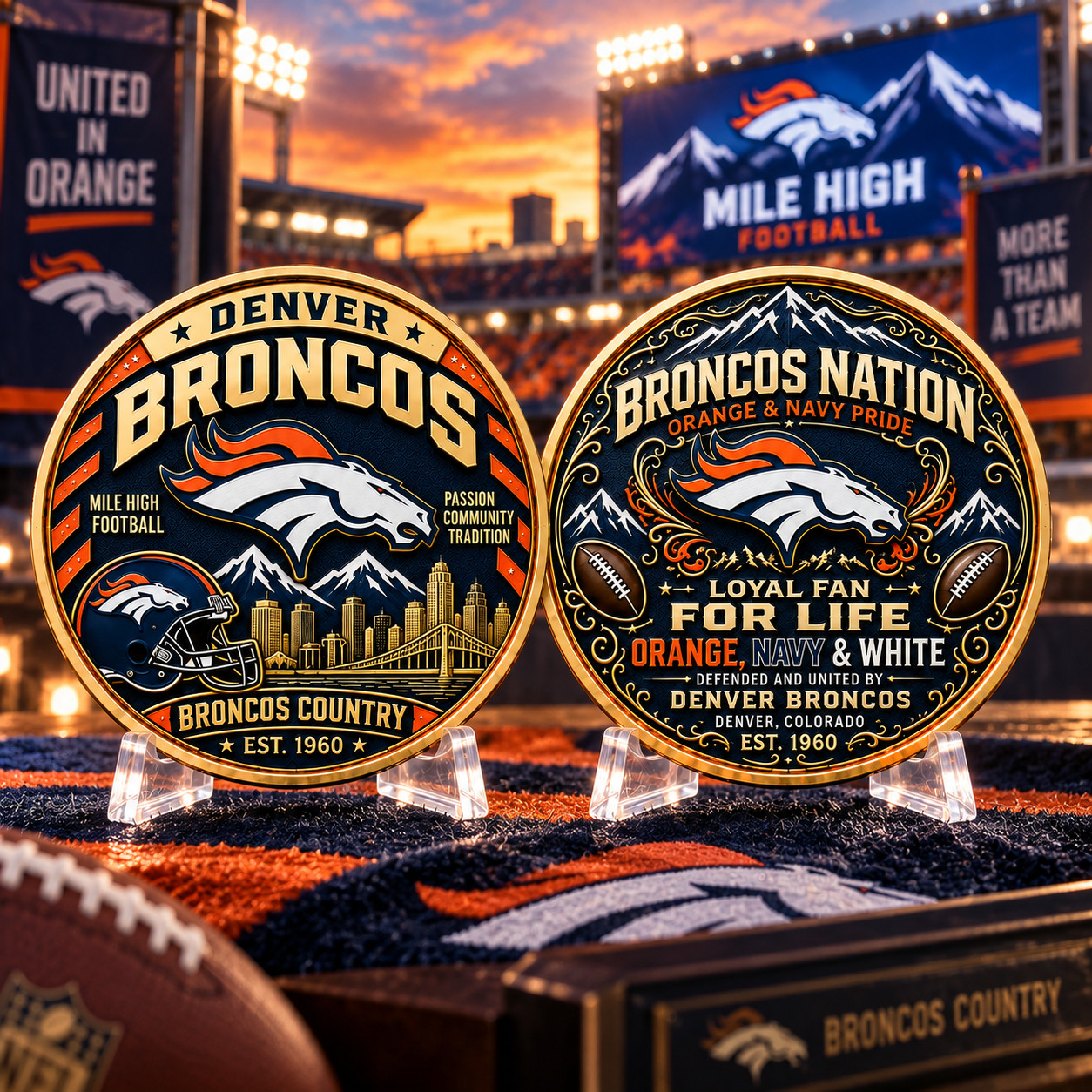 Denver Broncos Varsity Whiskey Lover America’s Team Commemorative Coin