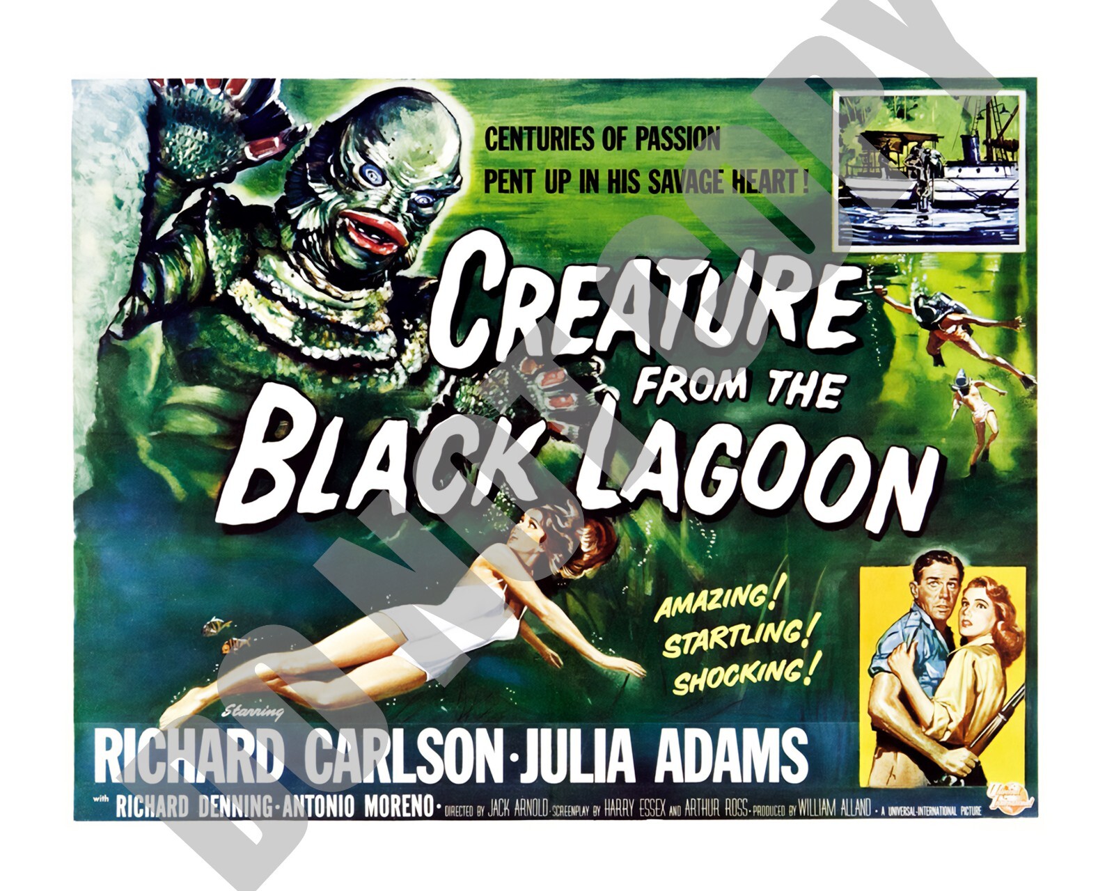 1954 The Creature From the Black Lagoon Movie Theatre Promo Ad -2- 8x10 Photo 1954 The Creature From the Black Lagoon Movie Theatre Promo Ad -2- 8x10 Photo