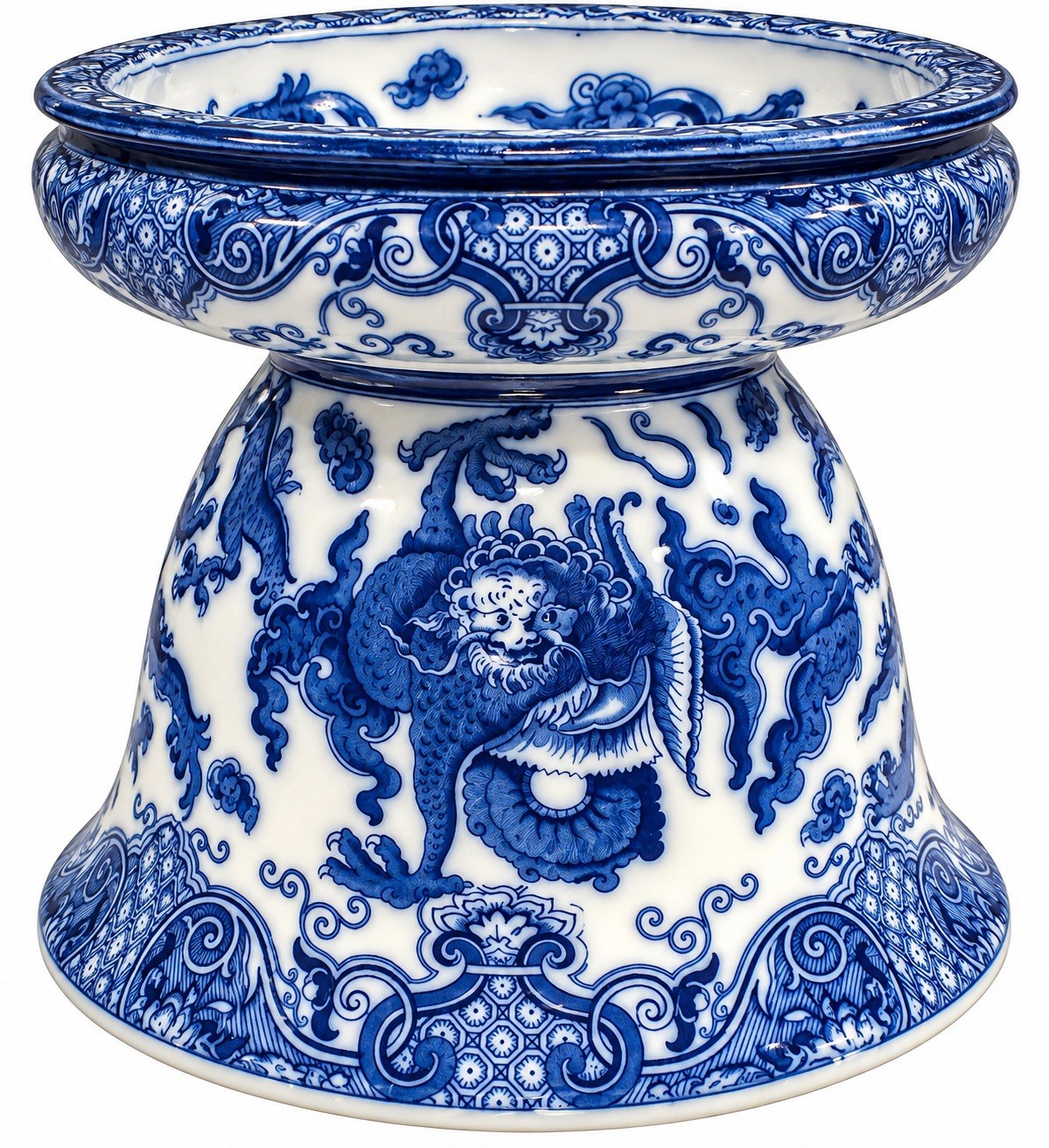 antique royal doulton Oyama Dragon Spitoon Planter 8” X 8” antique royal doulton Oyama Dragon Spitoon Planter 8” X 8”