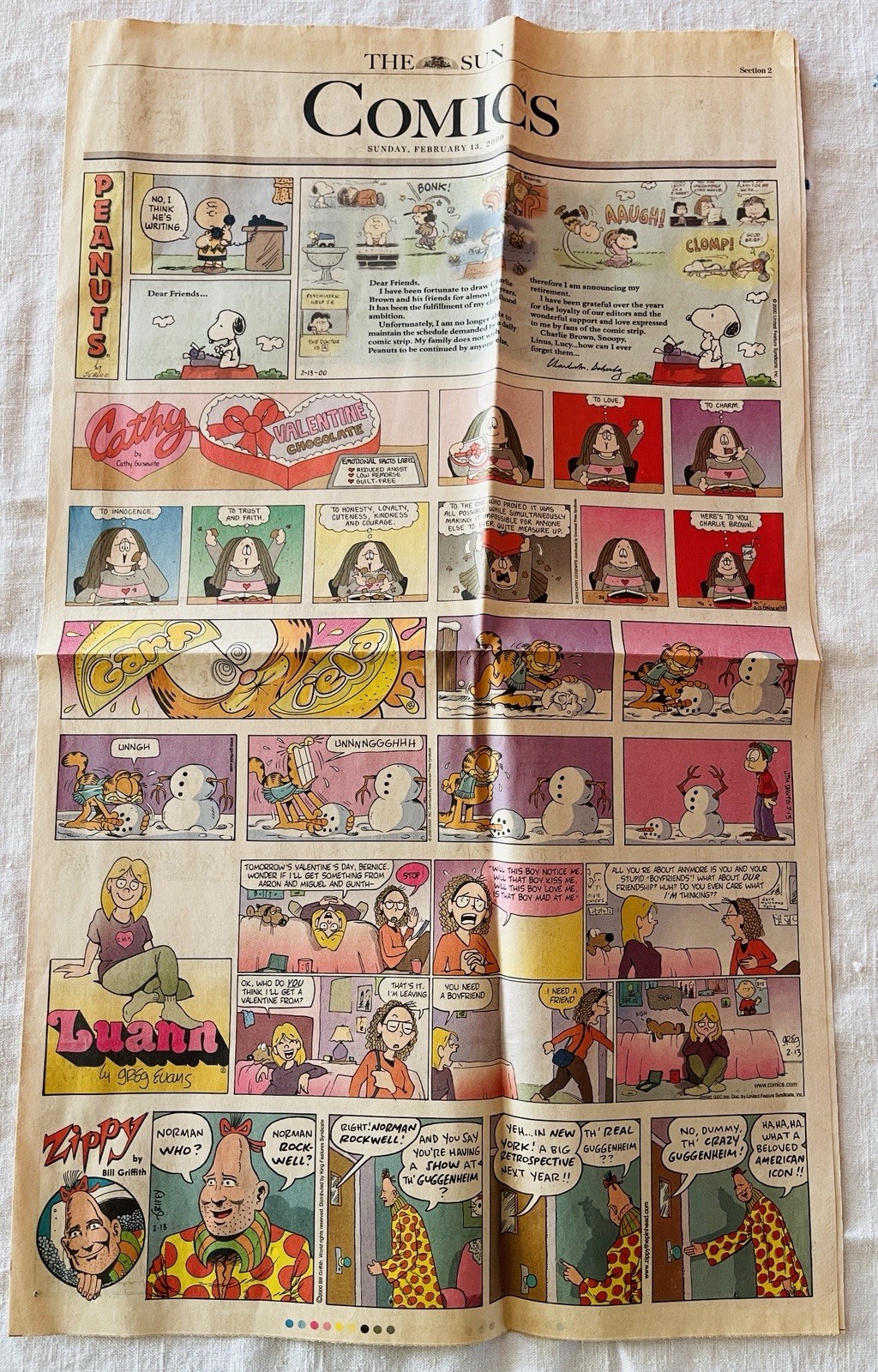 Y2K Newspaper Comic Strip BALTIMORE SUN 4 Pages Snoopy Phantom etc Feb 2000 Y2K Newspaper Comic Strip BALTIMORE SUN 4 Pages Snoopy Phantom etc Feb 2000