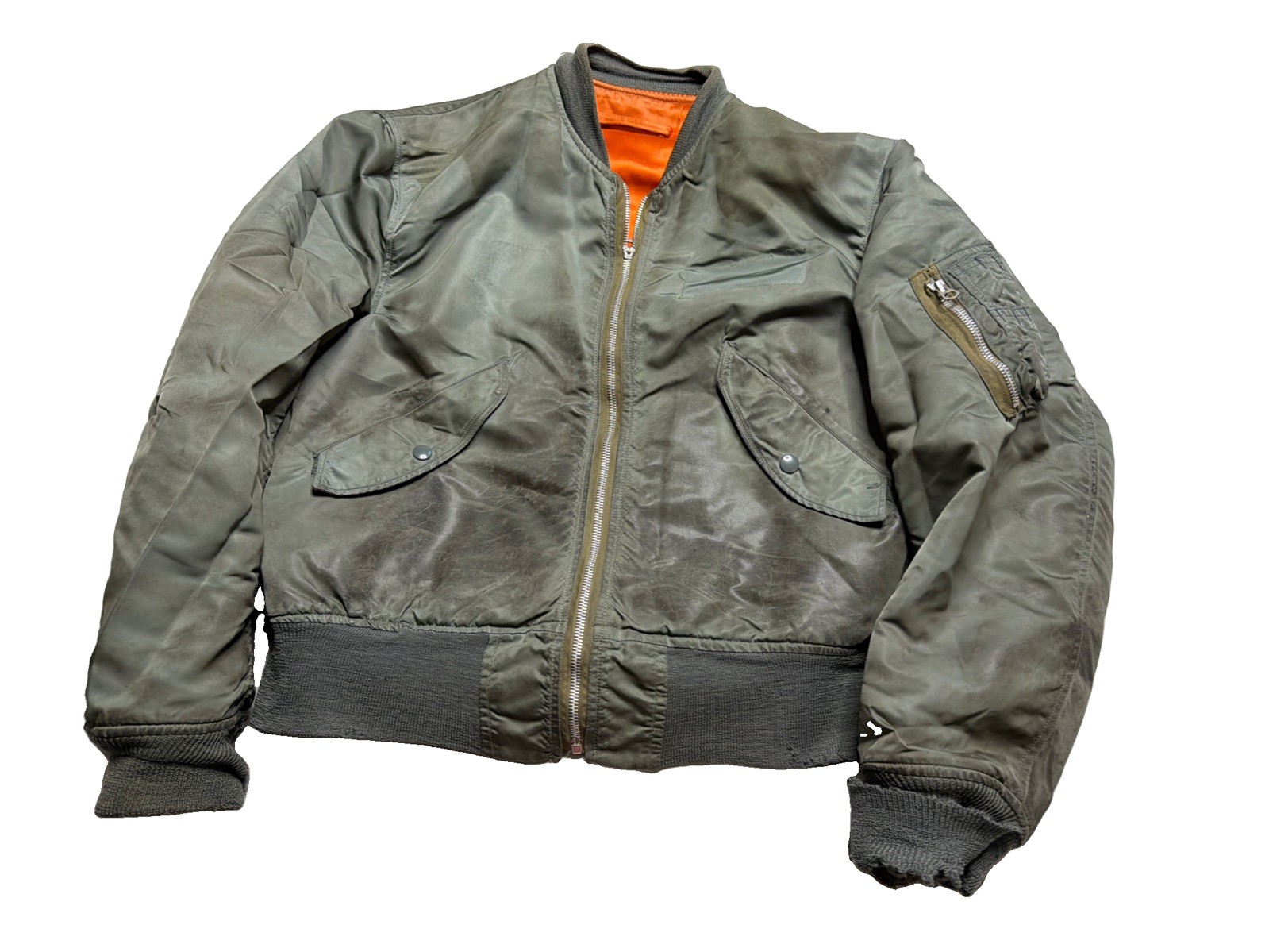Vtg 1974 Vietnam era Usaf L-2B Flying Jacket Mens Med Distressed Light Zone Vtg 1974 Vietnam era Usaf L-2B Flying Jacket Mens Med Distressed Light Zone