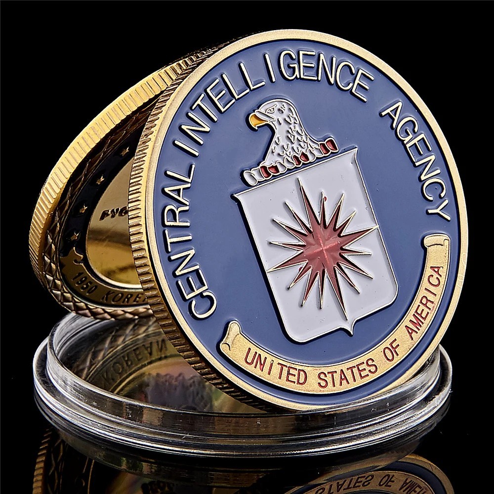 CIA Challenge Coin US Military Central Intelligence Agency Gold Collectible Caps