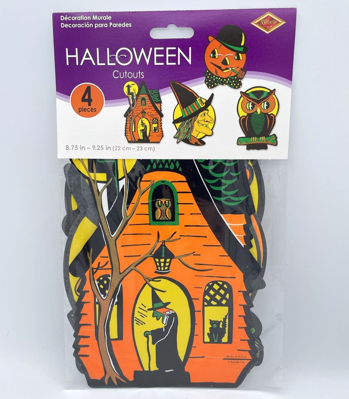 4- Halloween BEISTLE Wall Decorations Vintage Reproduction Original 2012 SET