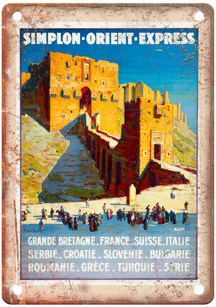 Vintage Orient Express 1927 Travel Poster Retro Look Sign T1615 Vintage Orient Express 1927 Travel Poster Retro Look Sign T1615