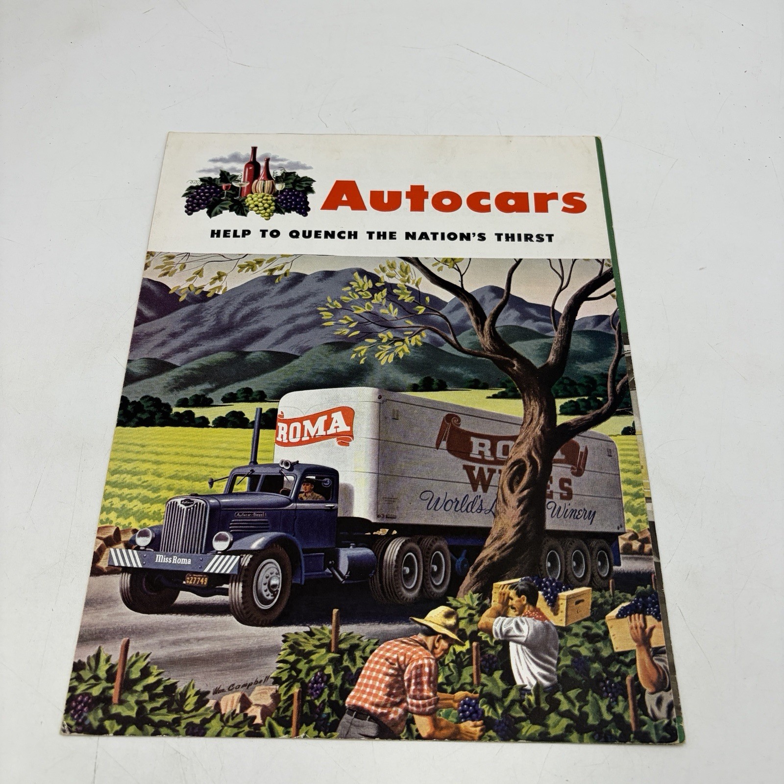 1949 Autocar Truck Brochure Roma Wine Coca-Cola Beer Beverage Delivery Foldout 1949 Autocar Truck Brochure Roma Wine Coca-Cola Beer Beverage Delivery Foldout