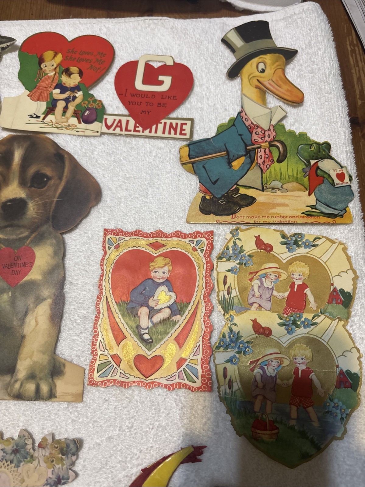 Valentine Card Collection, Vintage And Antique Cards, 30S And 40S . Fifteen  Valentine Card Collection, Vintage And Antique Cards, 30S And 40S . Fifteen 