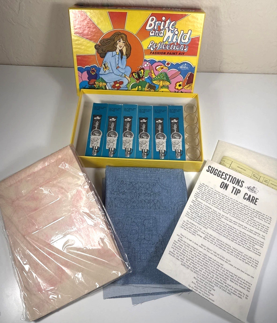 Vintage 1960s Artex Brite & Wild Reflections Fashion Paint Kit Complete & Unused