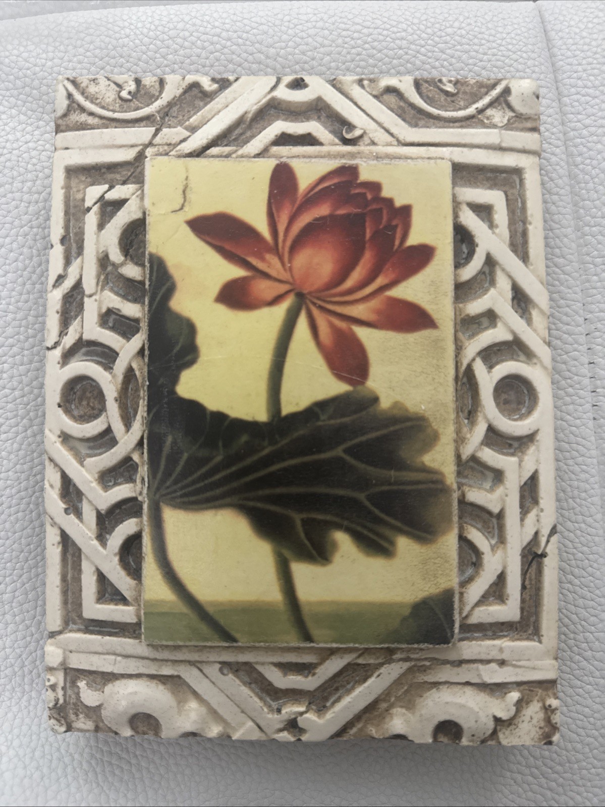 Sid Dickens Memory Block Tile Vintage 1998 T68 Retired Lotus Flower Sid Dickens Memory Block Tile Vintage 1998 T68 Retired Lotus Flower