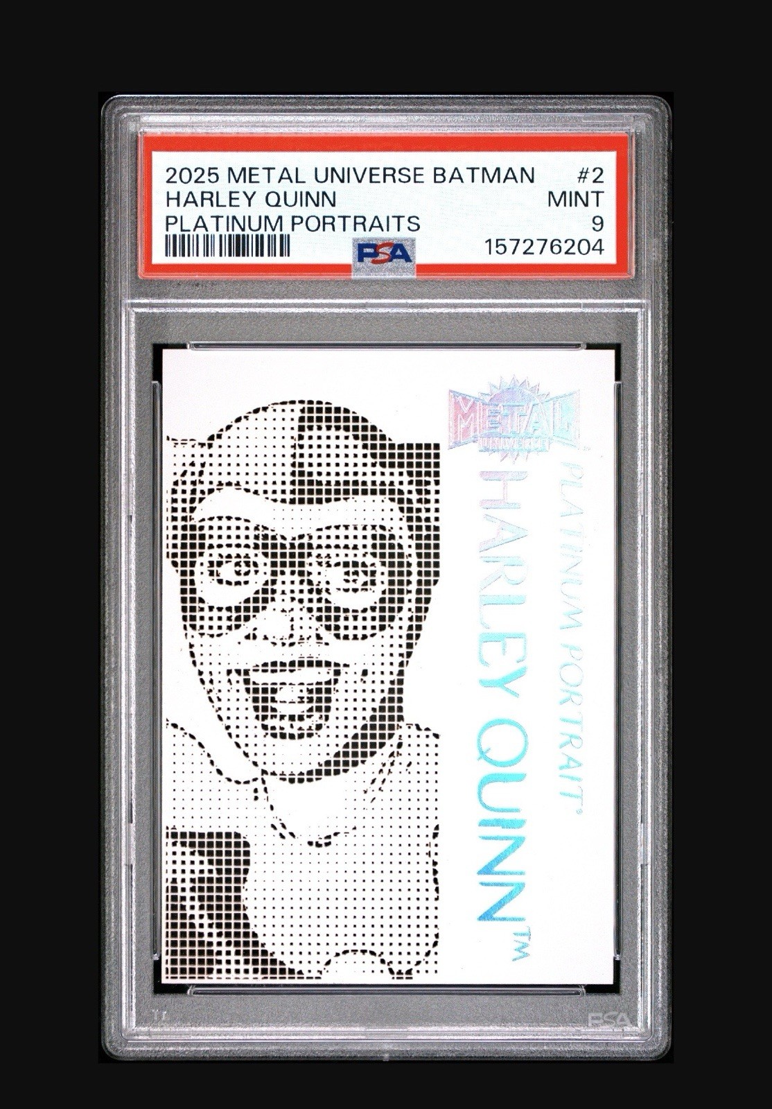 2025 Skybox Metal Universe Batman Platinum Portraits Harley Quinn #PP-2 PSA 9