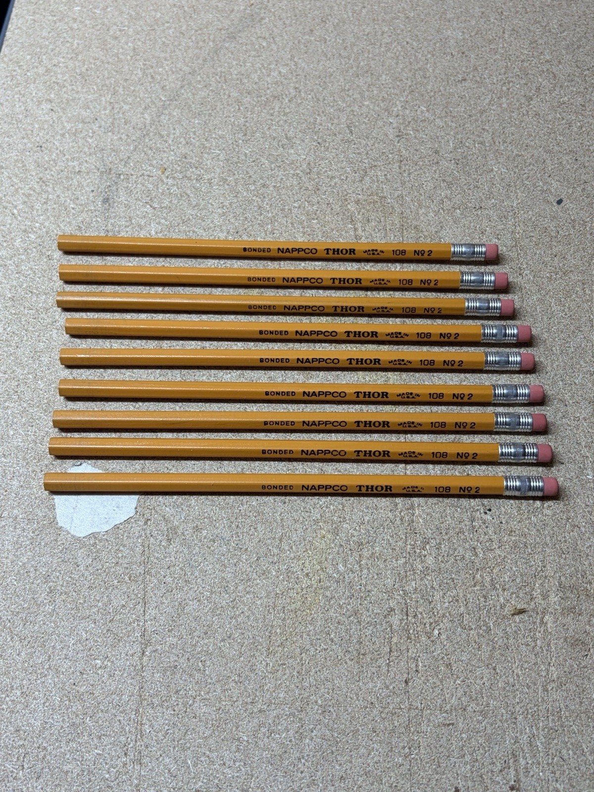 Vintage NAPPCO Thor 108 No. 2 Pencils (Qty 9) Unsharpened Vintage NAPPCO Thor 108 No. 2 Pencils (Qty 9) Unsharpened
