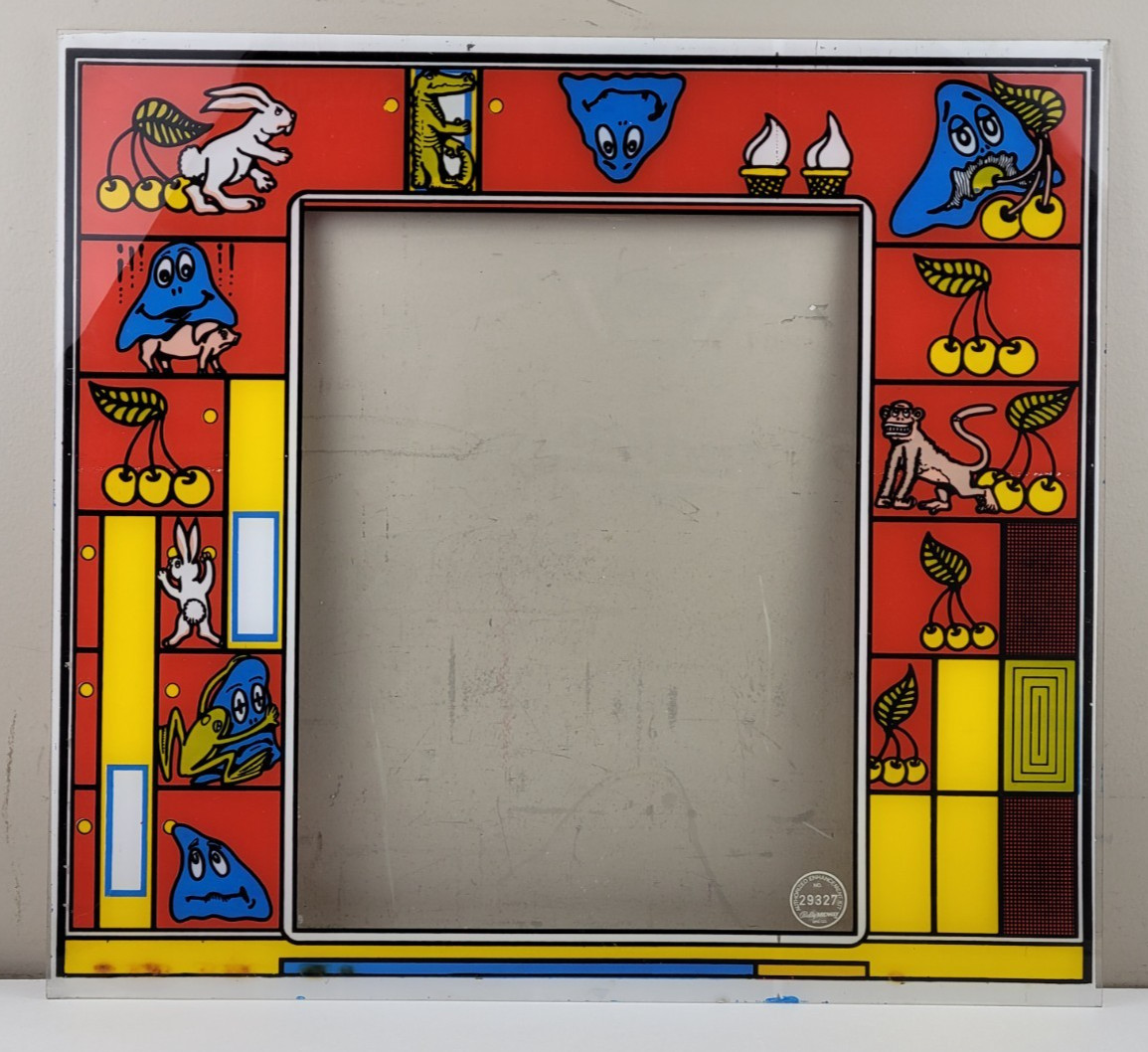 Vintage Original 1980s Epos The Glob Pac-Man Arcade Monitor Plexiglass Art Bezel Vintage Original 1980s Epos The Glob Pac-Man Arcade Monitor Plexiglass Art Bezel