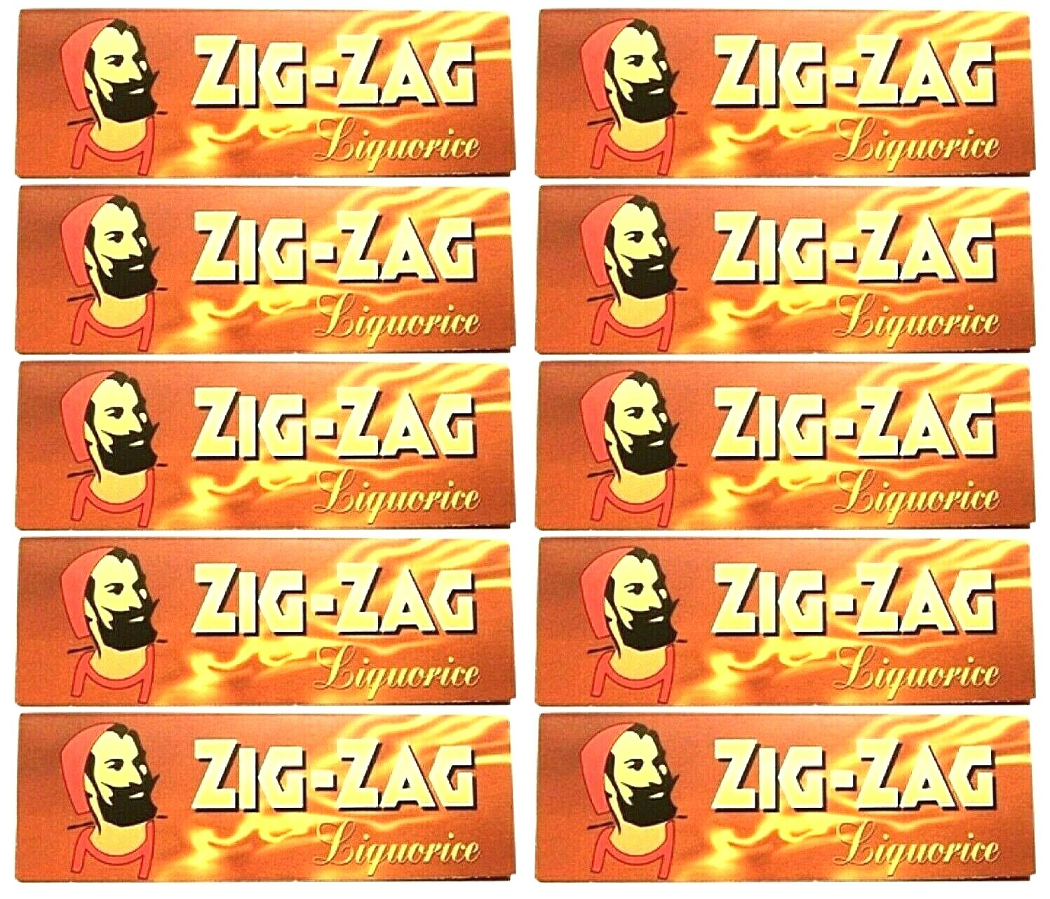10x ZIG ZAG LIQUORICE ROLLING PAPERS Single Wide Licorice 1.09/Pk USA SHIPPED