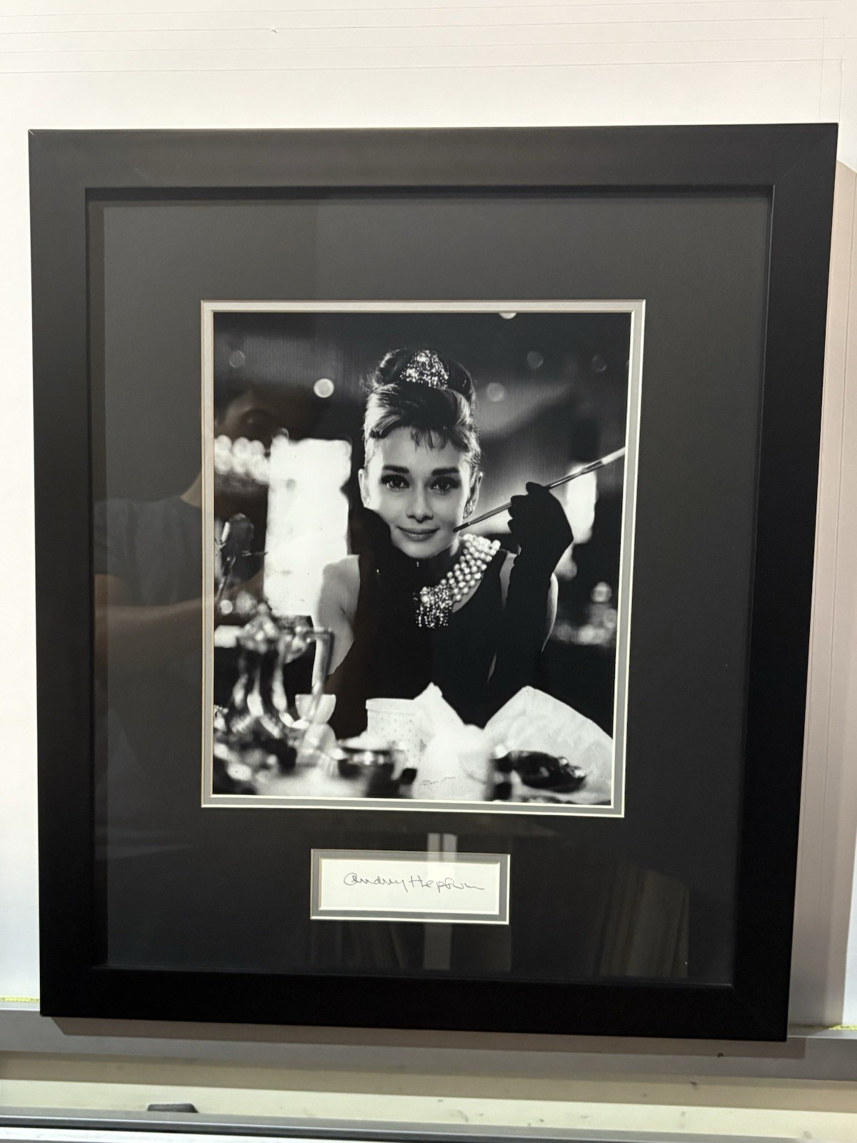 Audrey Hepburn- Breakfast at Tiffany, Framed with Autograph Audrey Hepburn- Breakfast at Tiffany, Framed with Autograph
