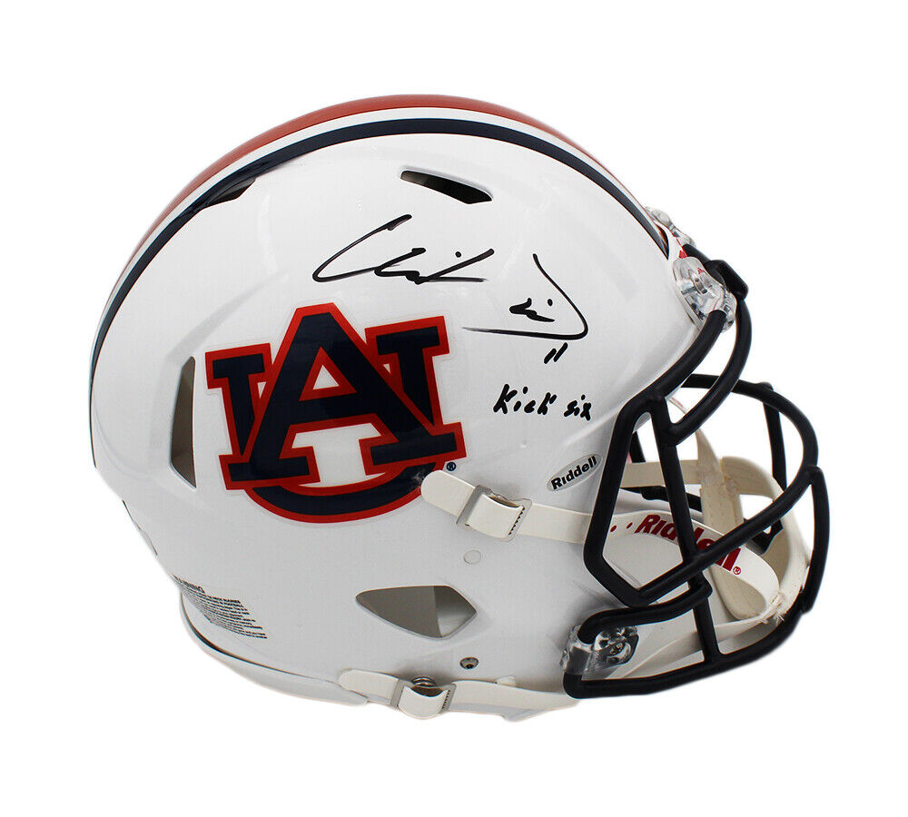 Chris Davis Jr Signed Auburn Tigers Speed Authentic NCAA Helmet with \