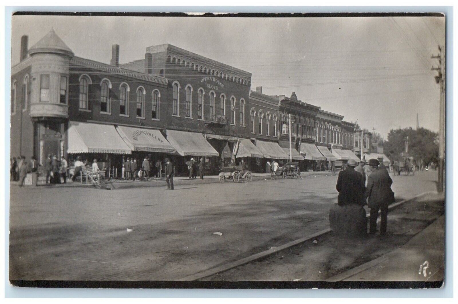 c1910's Main Street Opera House Stores Amboy Illinois IL RPPC Photo Postcard