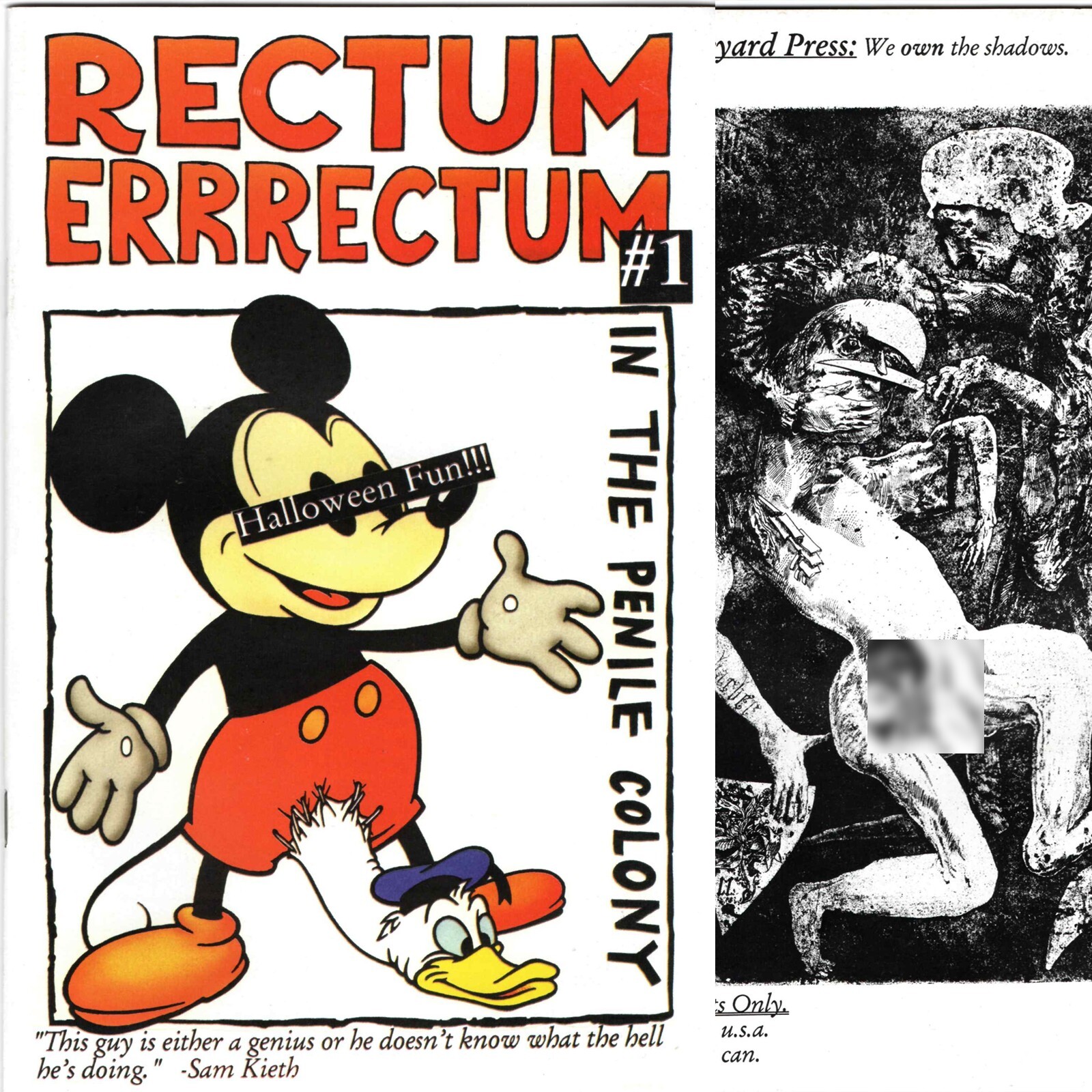 Rectum Errrectum Halloween Fun by Boneyard Press NM condition